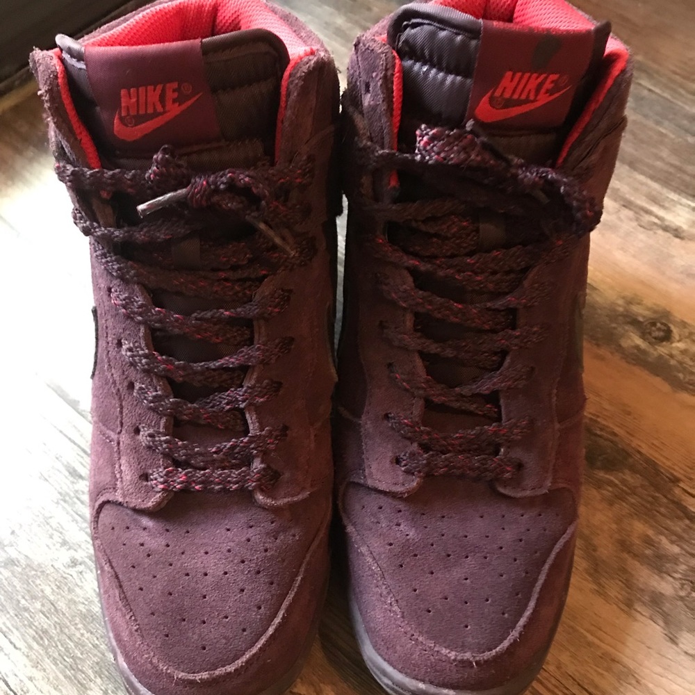 Nike Sky High Dunk Wedge Sneakers, size 8.5
